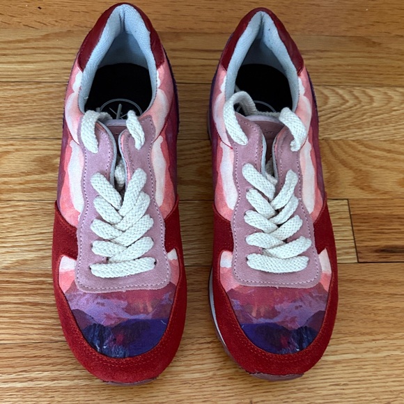 Inkkas Red and Pink Women's Sneakers - Picture 2 of 13